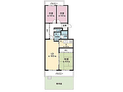 相武台グリーンパーク2-3号棟 3LDKの間取図画像