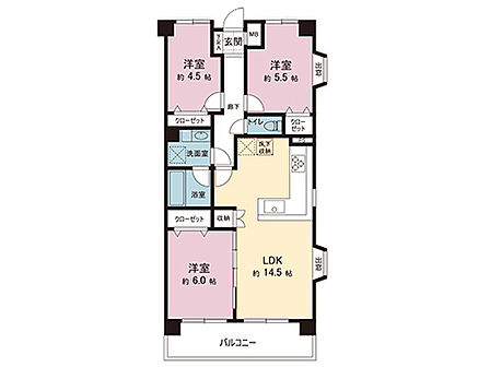 間取図です。図面と異なる場合は現況を優先させていただきます。