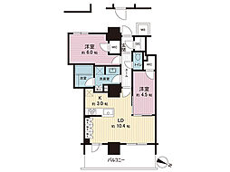 リーフィアタワー海老名ブリスコート 2LDKの間取図画像