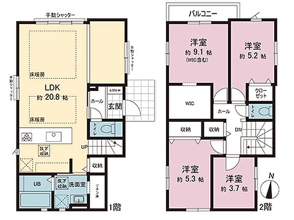 間取りを拡大表示