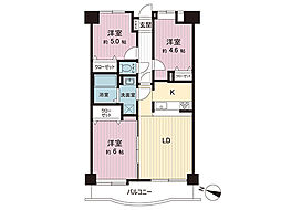 ダイアパレス鶴間フレックスA 3LDKの間取図画像