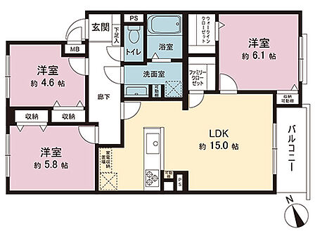 間取図です。図面と異なる場合は現況を優先させていただきます。