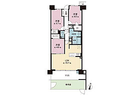 デュオヒルズ中央林間 3LDKの間取図画像