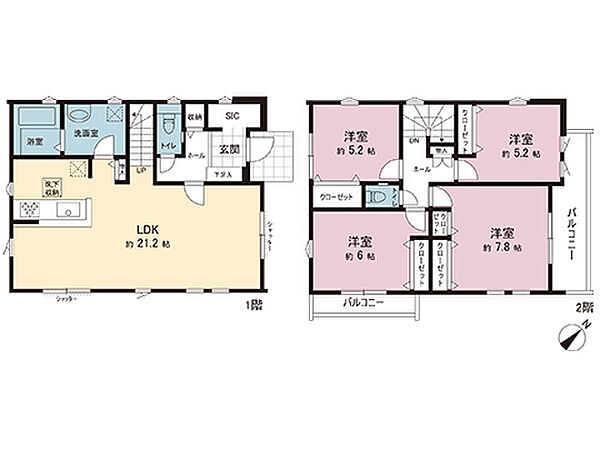 間取りを拡大表示
