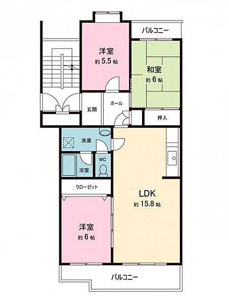 間取図です。図面と異なる場合は現況を優先させていただきます。