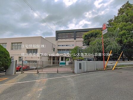 横浜市立笹下中学校まで約1070m(徒歩14分)