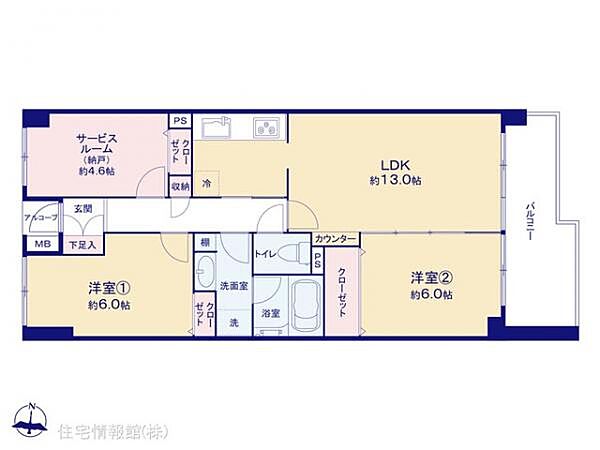 間取りを拡大表示