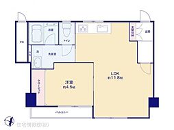 コンバイン新杉田 1LDKの間取図画像