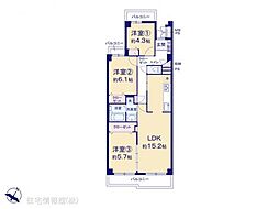 ピアパレス戸塚 3LDKの間取図画像
