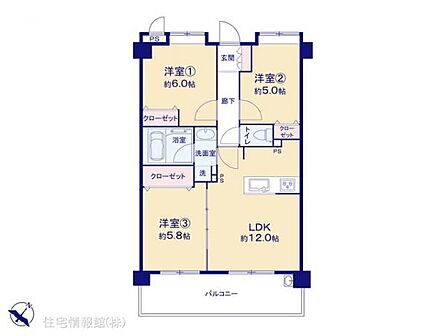3LDK 間取り