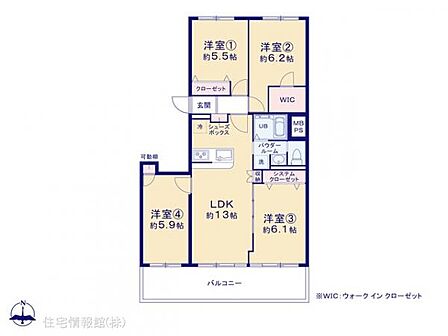 4LDK 間取り