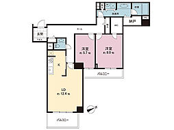 エステ・スクエア成瀬壱番館 2LDKの間取図画像