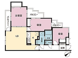 セントエルモ玉川学園 3LDKの間取図画像