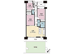 ガーデンポート相模大野台 3LDKの間取図画像