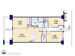 東京ユニオンガーデンビューコート 3LDKの間取図画像