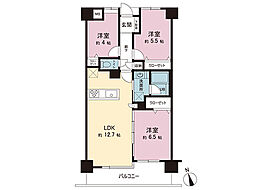 コスモ立川サングレイス 3LDKの間取図画像