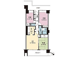 稲城パークホームズ 3LDKの間取図画像