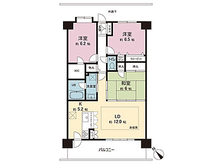 間取図です。図面と異なる場合は現況を優先させていただきます。