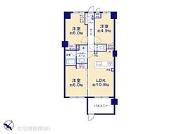 レーヴステージ府中緑町 3LDKの間取図画像