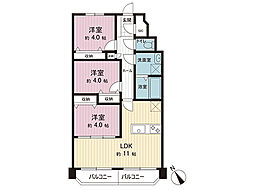 カクタス田無マンション 2SLDKの間取図画像
