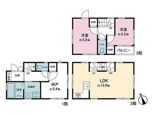 間取り 新座市東1丁目　中古