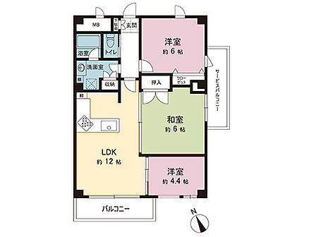 間取図です。図面と異なる場合は現況を優先させていただきます。