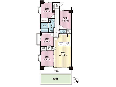 間取図です。図面と異なる場合は現況を優先させていただきます。