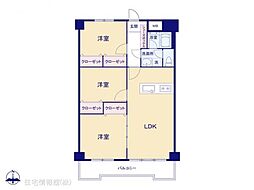 ウェルフェアグリーン越谷 3LDKの間取図画像