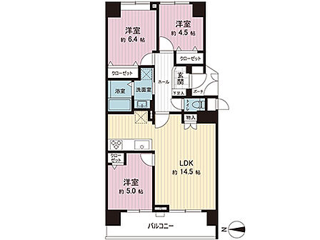 3LDK 間取り