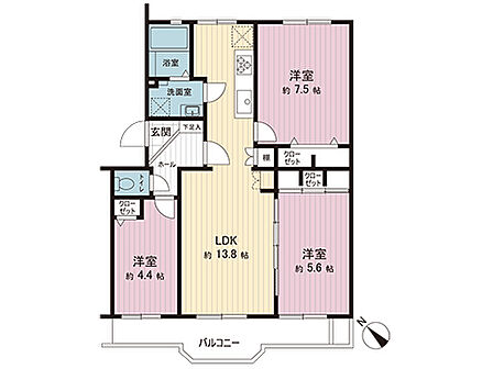 間取図です。図面と異なる場合は現況を優先させていただきます。