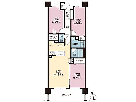 3LDK 間取り