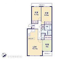 西船橋パーク・ホームズ 3LDKの間取図画像