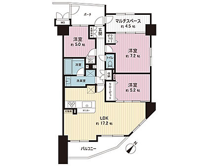 3SLDK 間取り