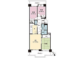 グランデージュ桜 3LDKの間取図画像