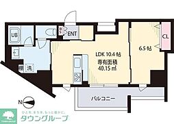 中野区中野3丁目マンション 1LDKの間取図画像