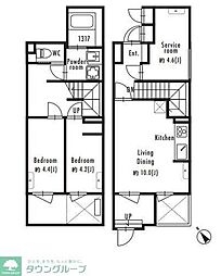 グランパセオ駒場東大前 2SLDKの間取図画像