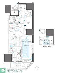ZOOM信濃町 1LDKの間取図画像