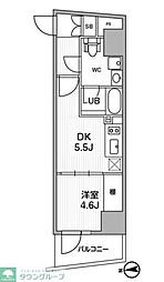 ALTERNA中野 1DKの間取図画像