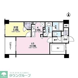 クレアホームズ新宿百人町 1LDKの間取図画像