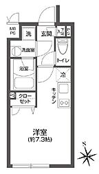 LEGALANDKOENJI ワンルームの間取図画像