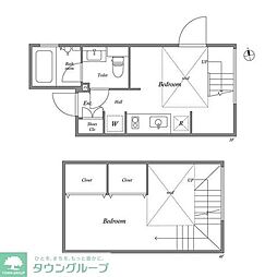PASEO新宿3丁目1 1LDKの間取図画像