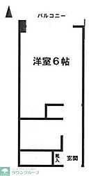 ライオンズマンション中野東 ワンルームの間取図画像