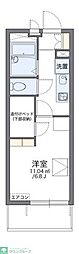シェモア3 1Kの間取図画像