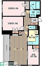 モア・クレスト神宮前 3LDKの間取図画像