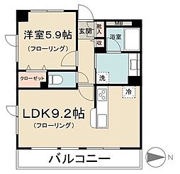 カスタリア目白 1LDKの間取図画像