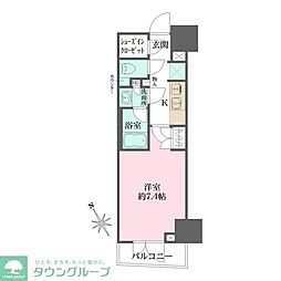 ルフォンプログレス四谷 1Kの間取図画像