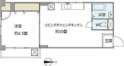 浅川コーポ 1LDKの間取図画像