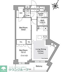 コンフォリア・リヴ文京護国寺 2LDKの間取図画像