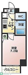 スカイコート早稲田壱番館 1Kの間取図画像