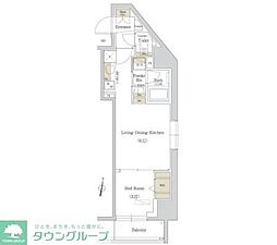 アーバネックス西新宿 1LDKの間取図画像